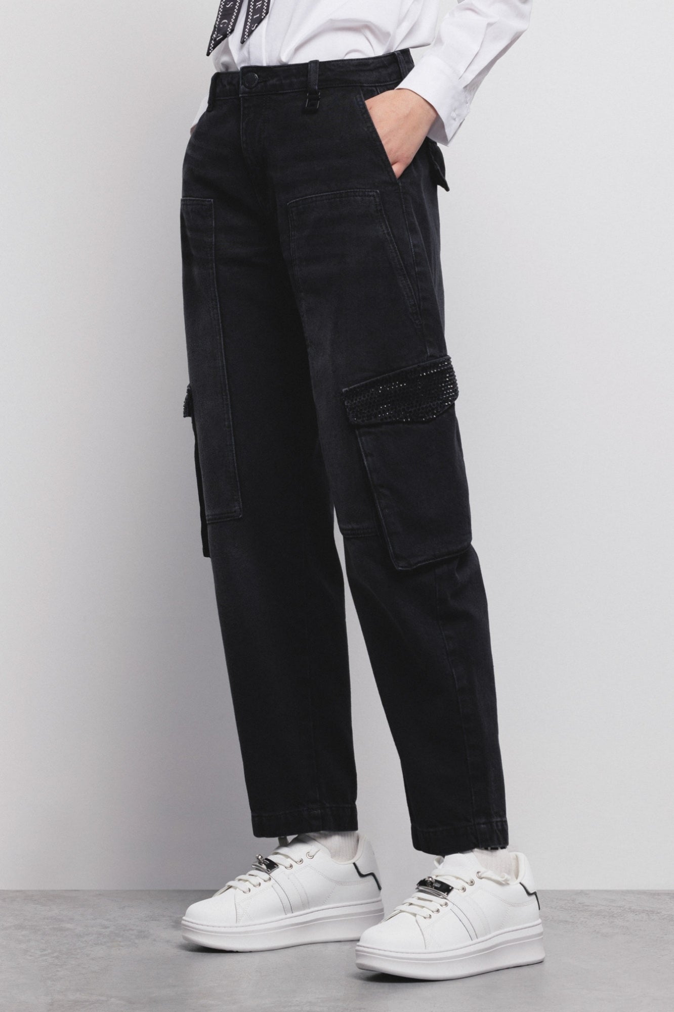Black Baloon Work Jeans - Gaëlle Paris