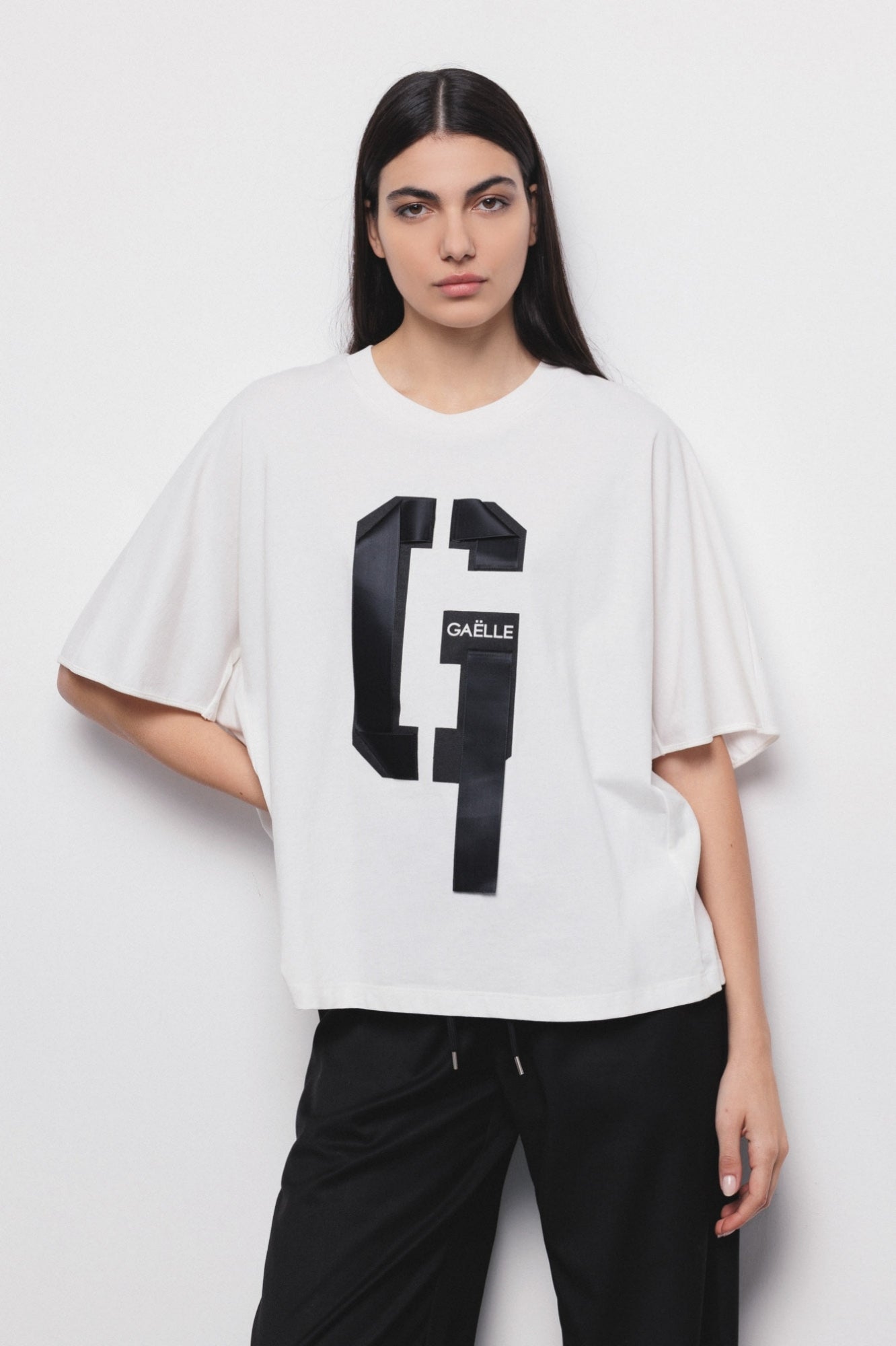 T-Shirt In Jersey Mezza Off White - Gaëlle Paris