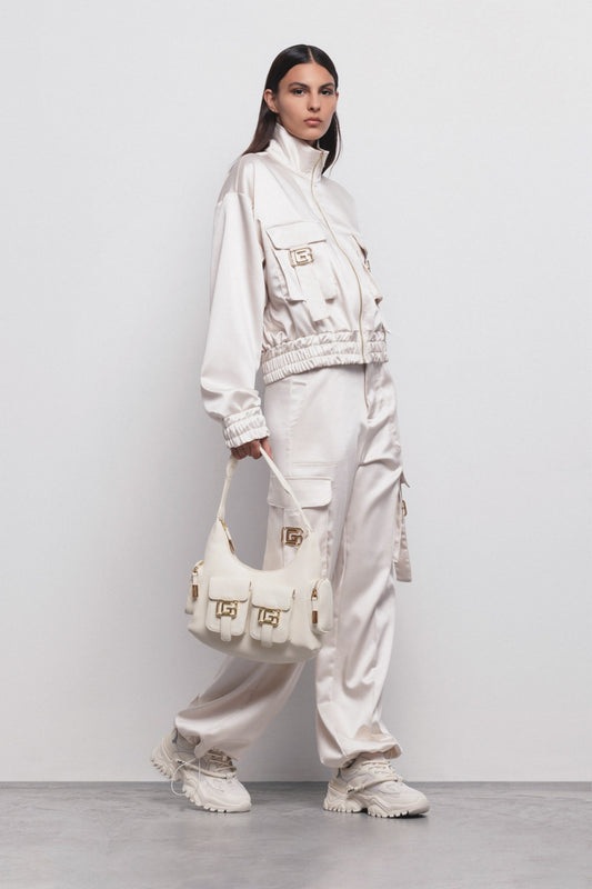 Pantalona Cargo Off White - Gaëlle Paris