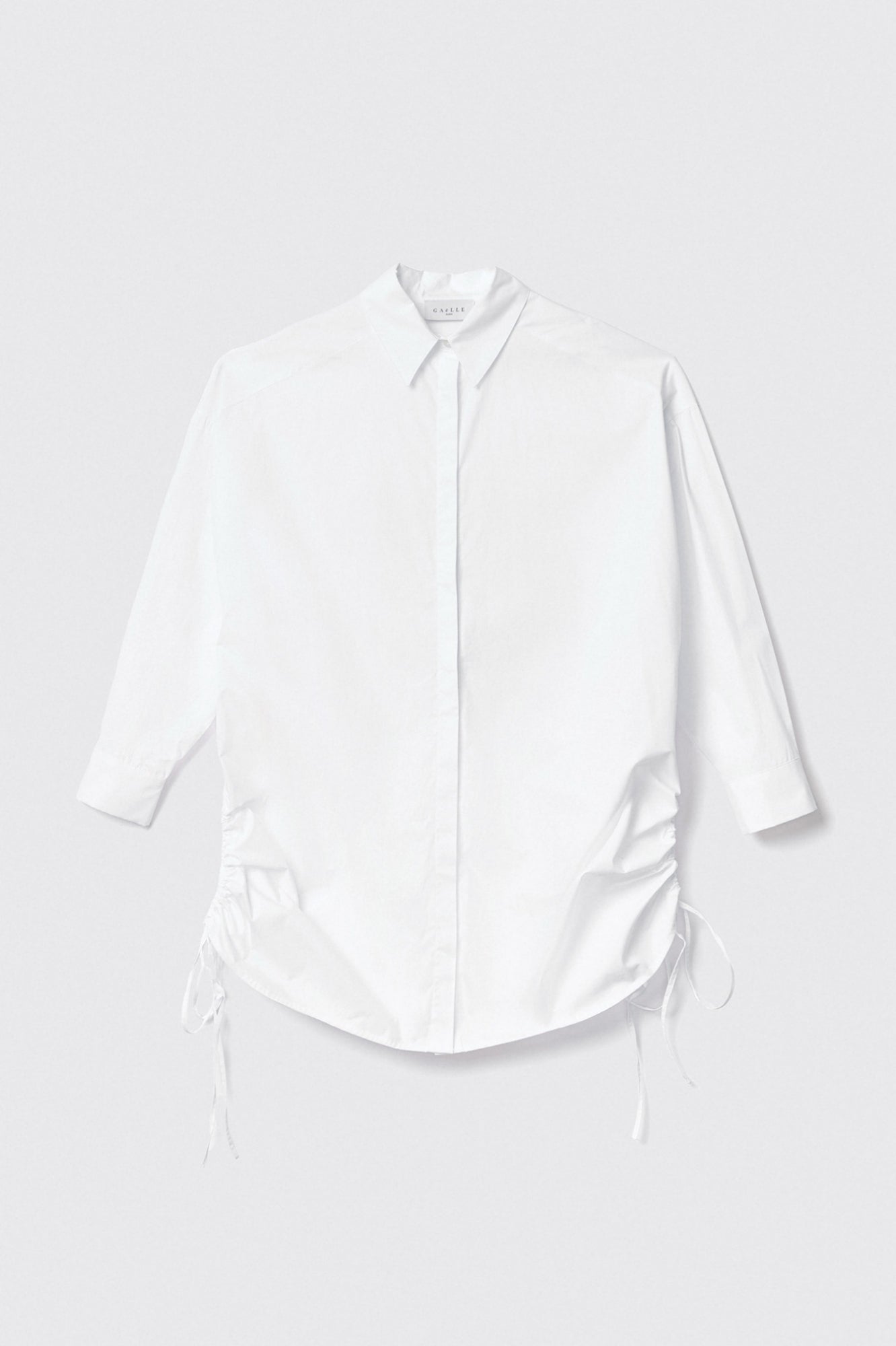 Oversized Shirt with Kimono Sleeve and Embroidery - Gaëlle Paris
