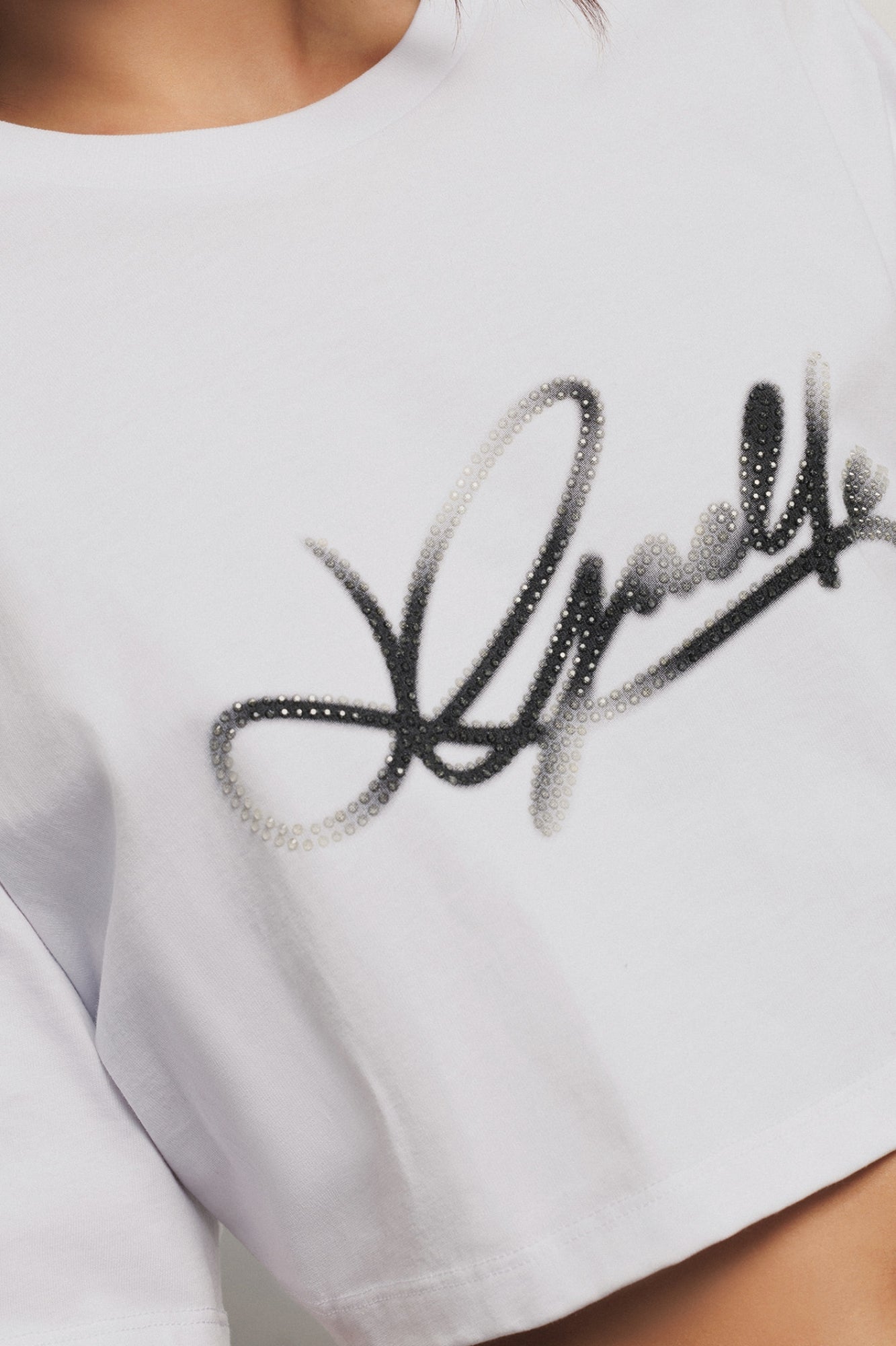 Round Neck T-shirt with Print - Gaëlle Paris