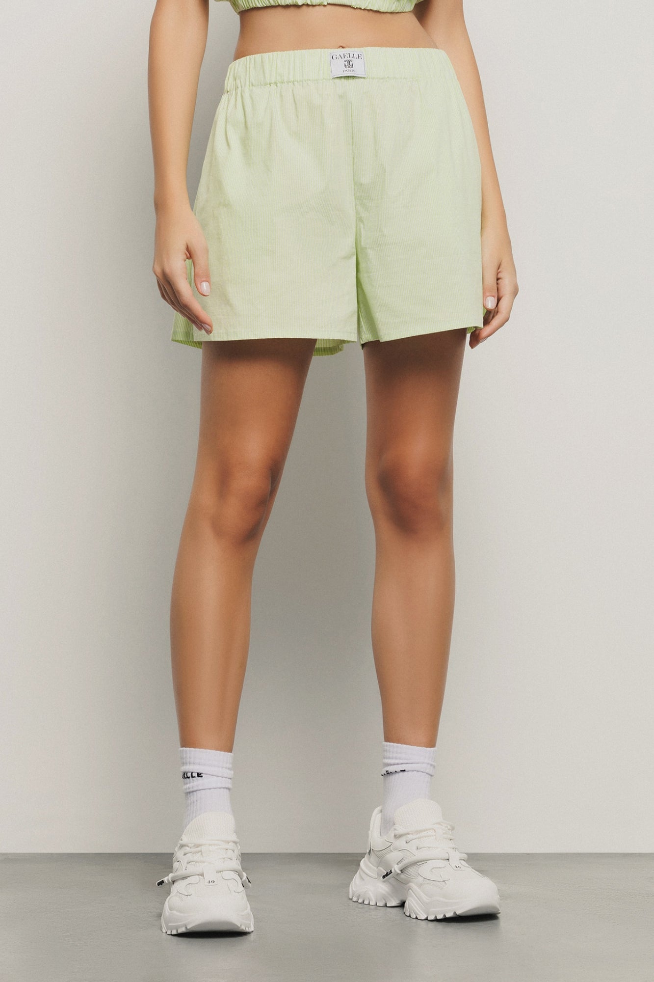 Shorts with Elastic in Stick Poplin - Gaëlle Paris