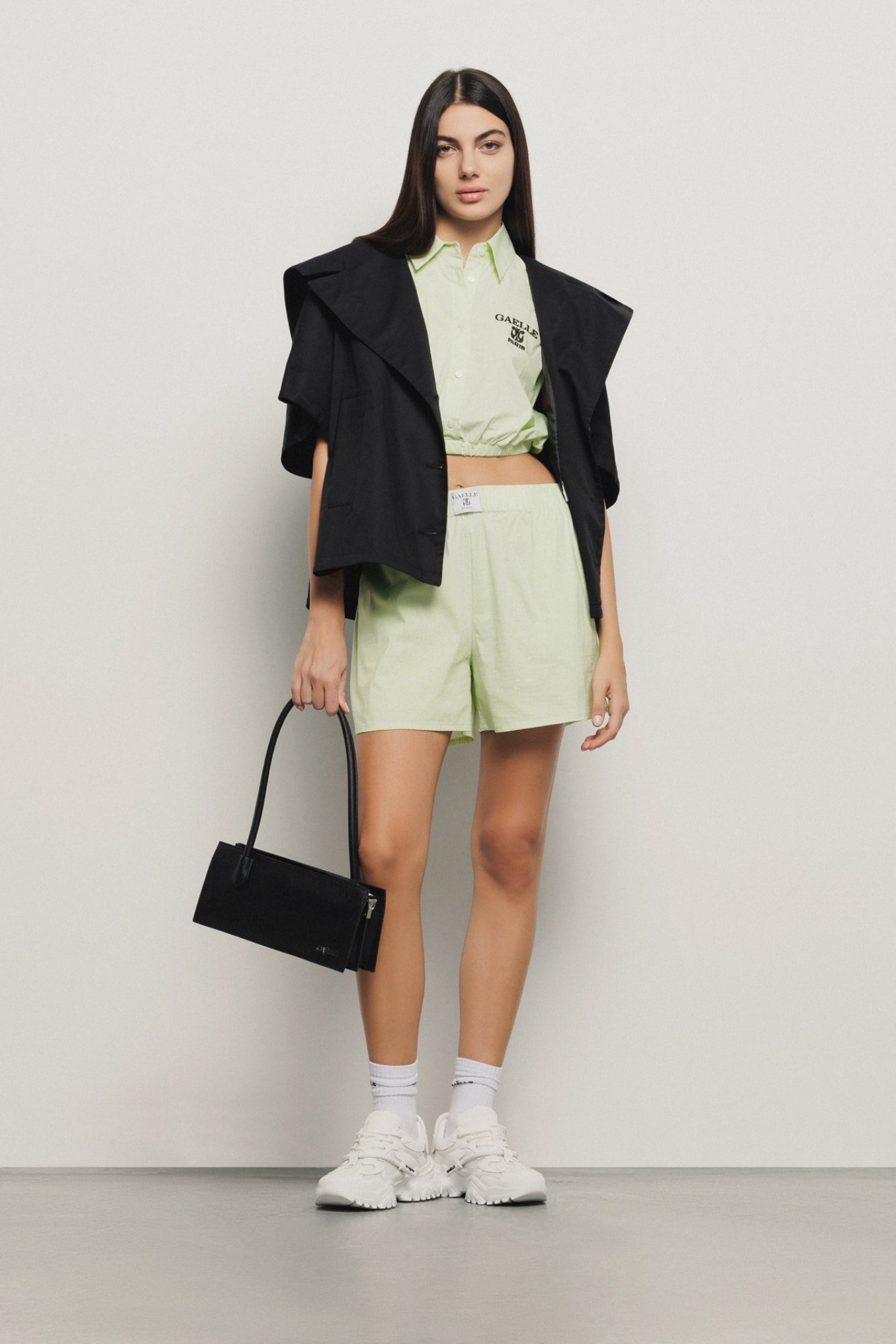Shorts with Elastic in Stick Poplin - Gaëlle Paris