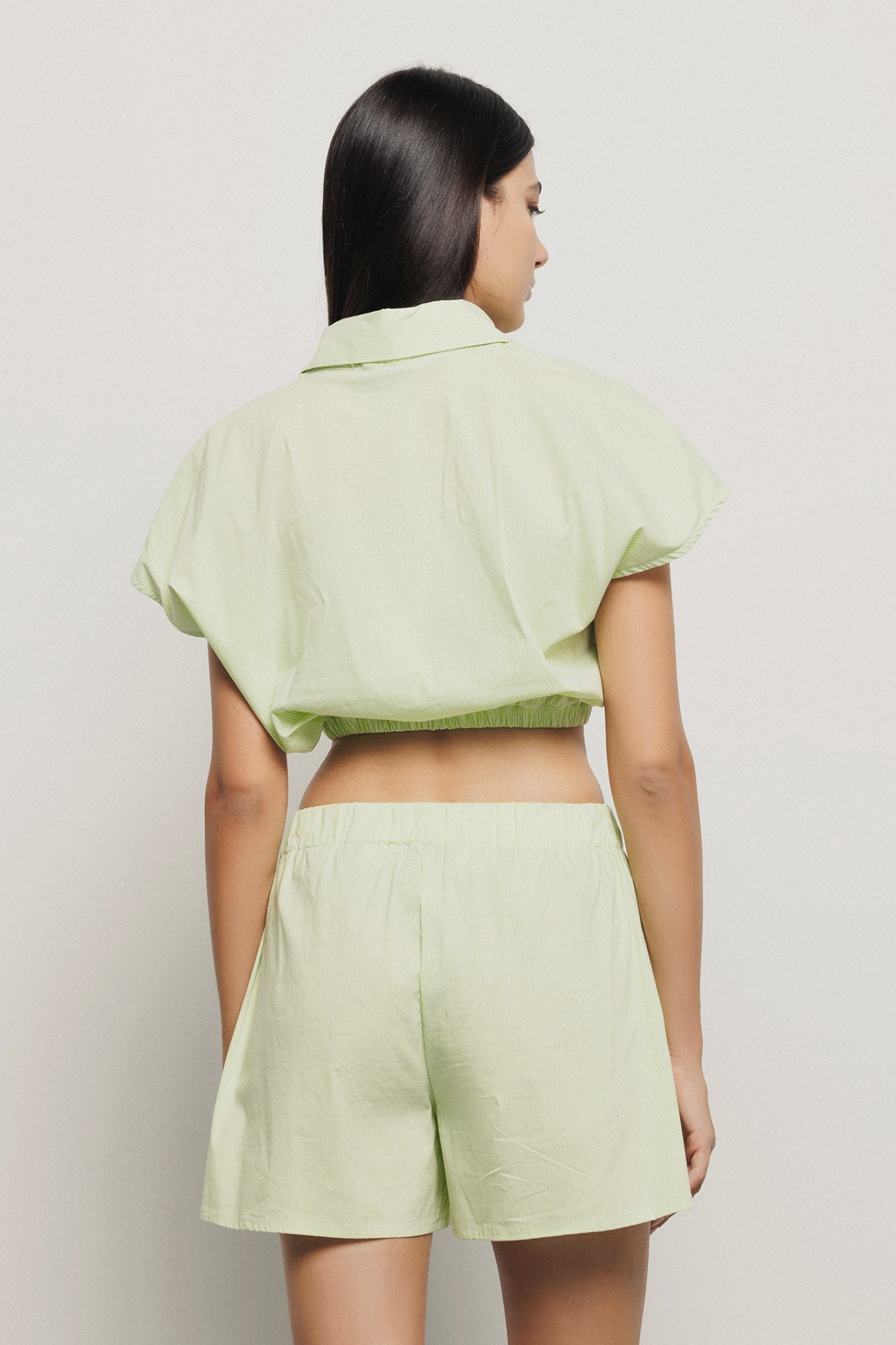 Short Stretch Poplin Shirt - Gaëlle Paris