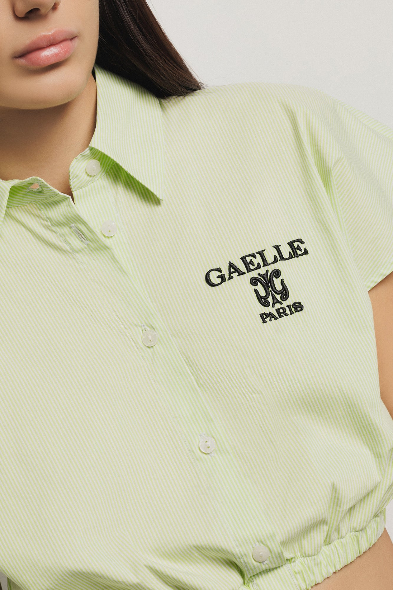 Short Stretch Poplin Shirt - Gaëlle Paris