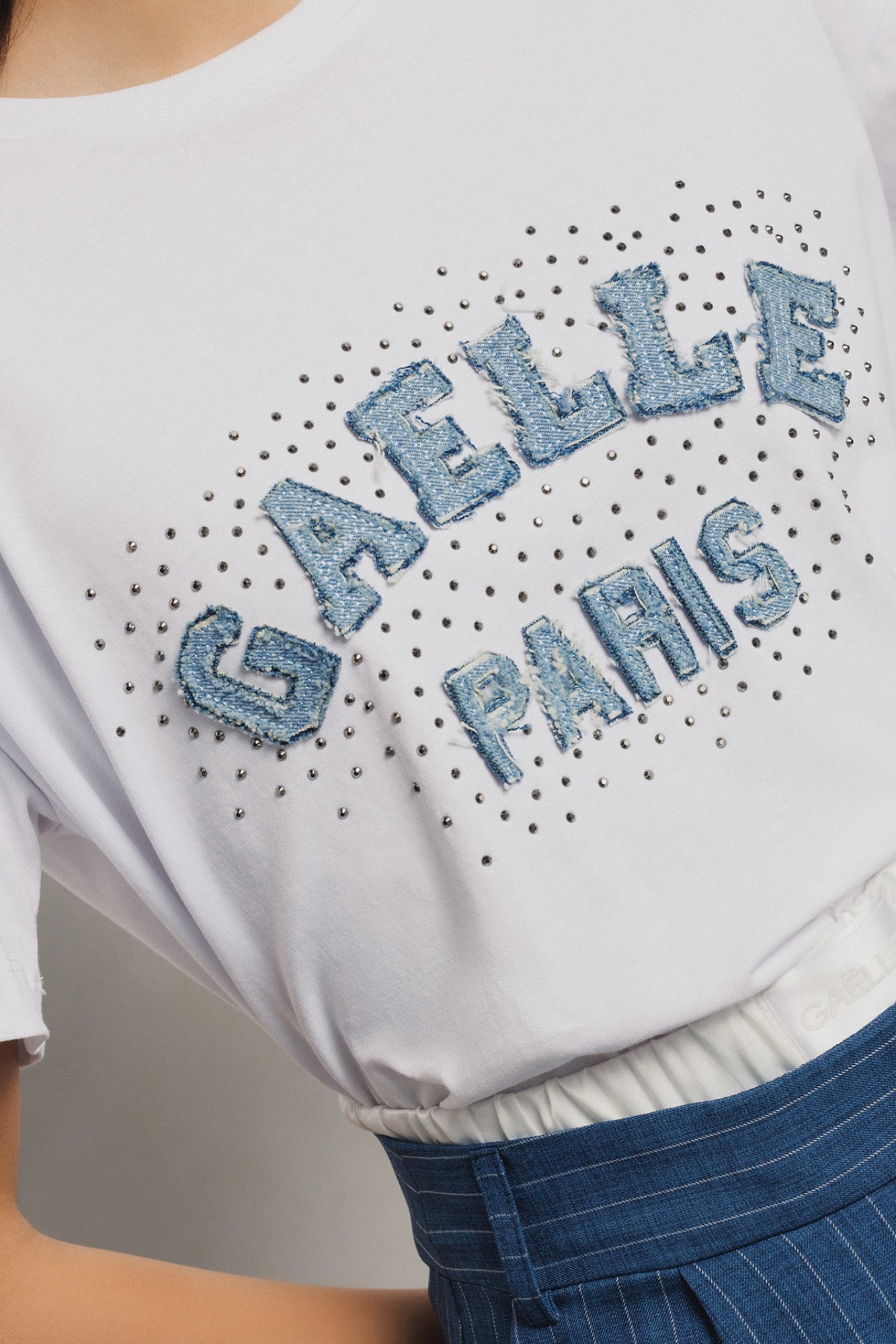 T-shirt with Embroidery - Gaëlle Paris