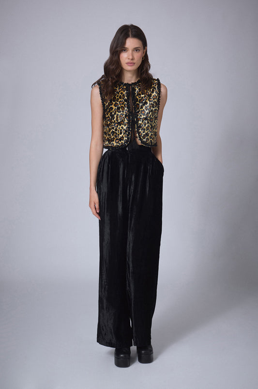 Black Velvet Trousers - Manoush
