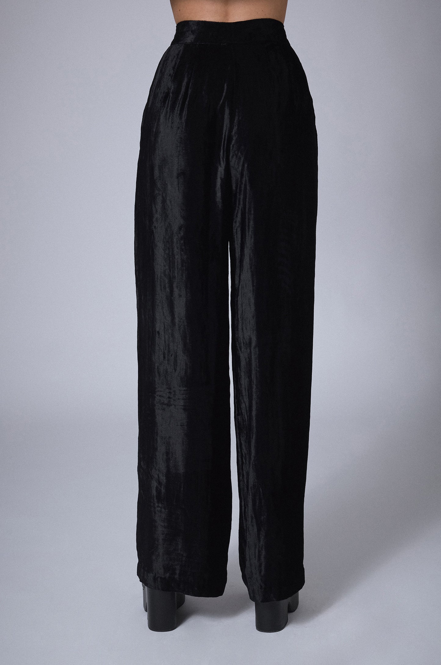 Black Velvet Trousers - Manoush