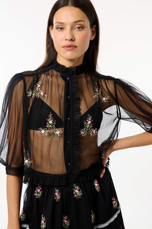 Tulle Bloom Shirt - Manoush