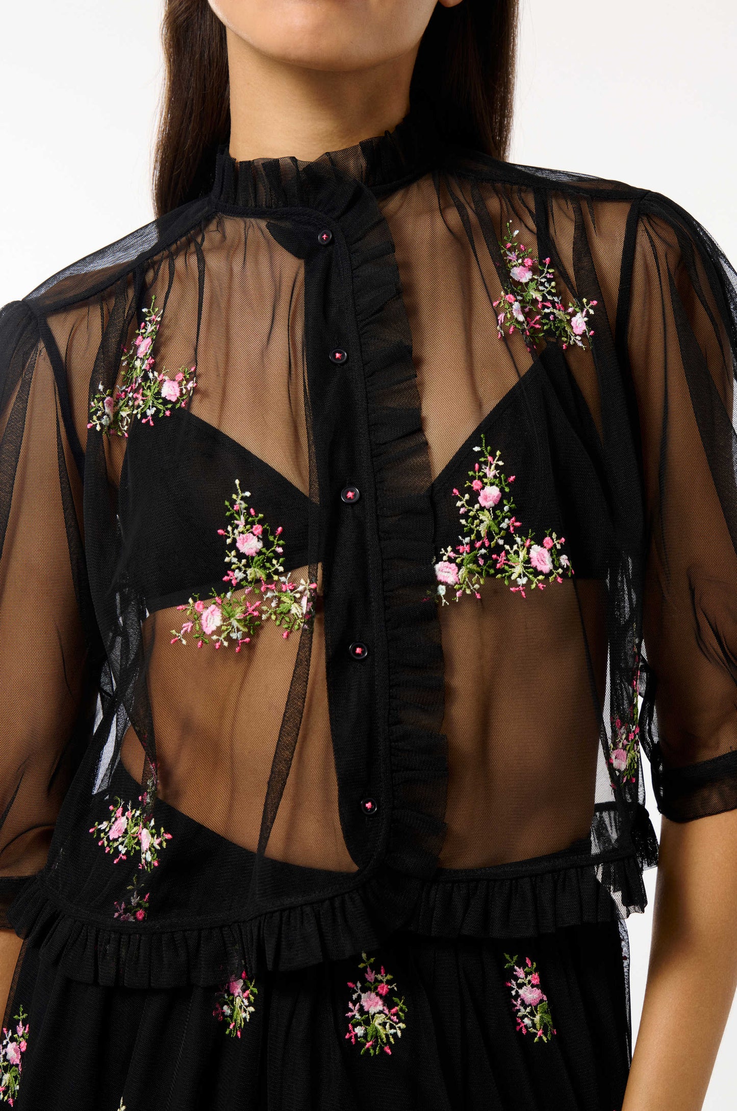 Tulle Bloom Shirt - Manoush
