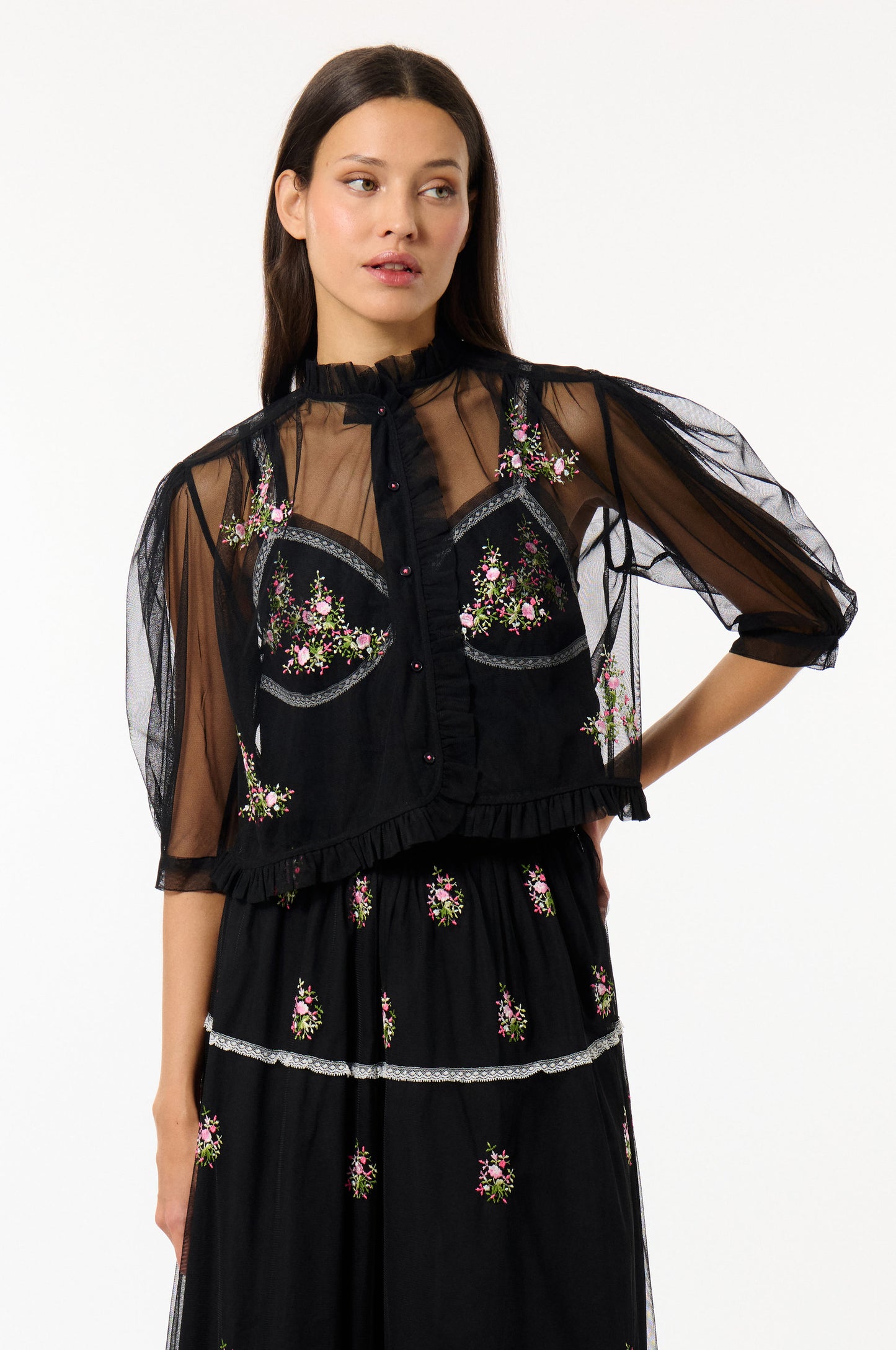 Tulle Bloom Shirt - Manoush