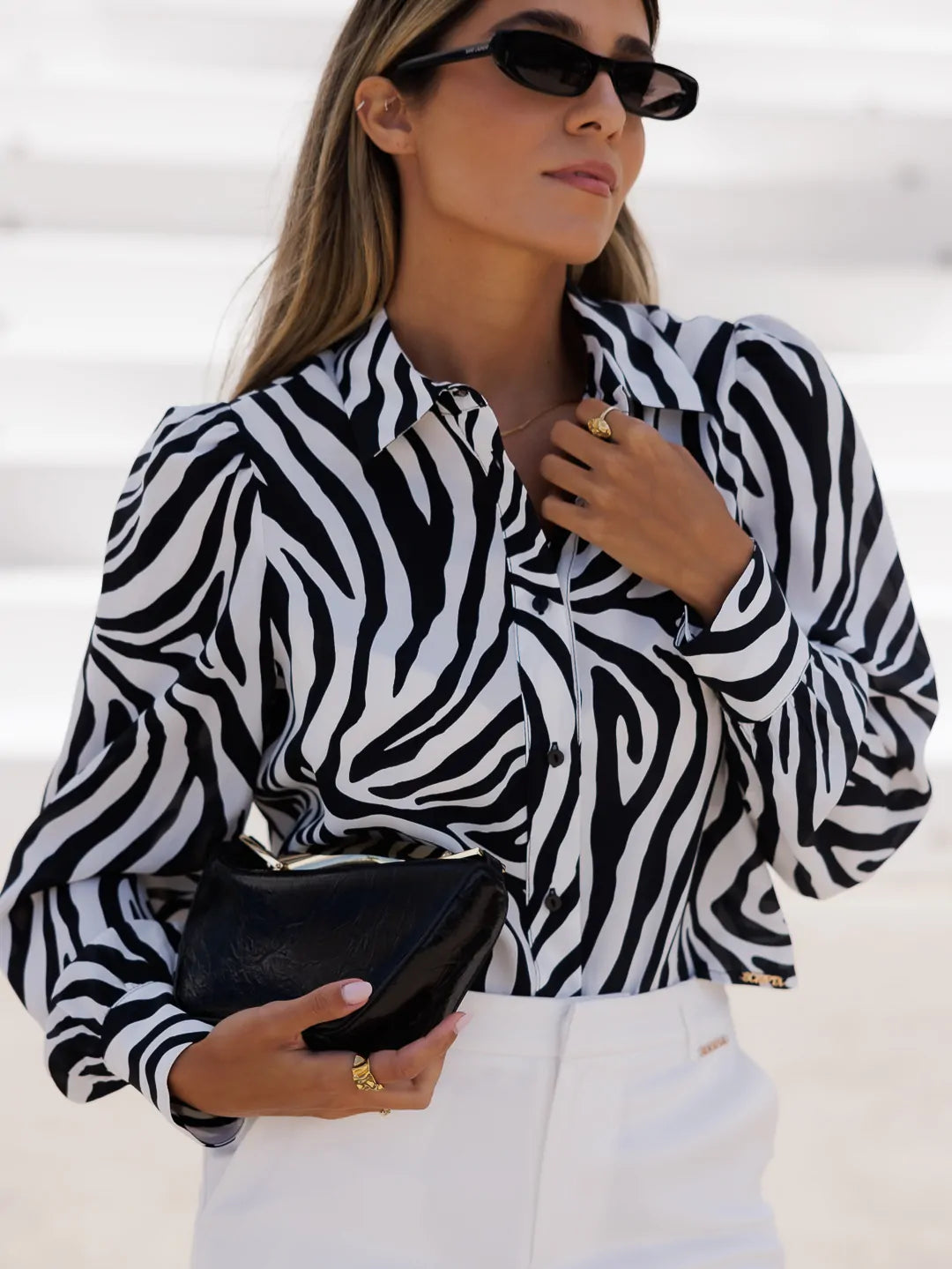 Zebra Print Blouse - Scripta