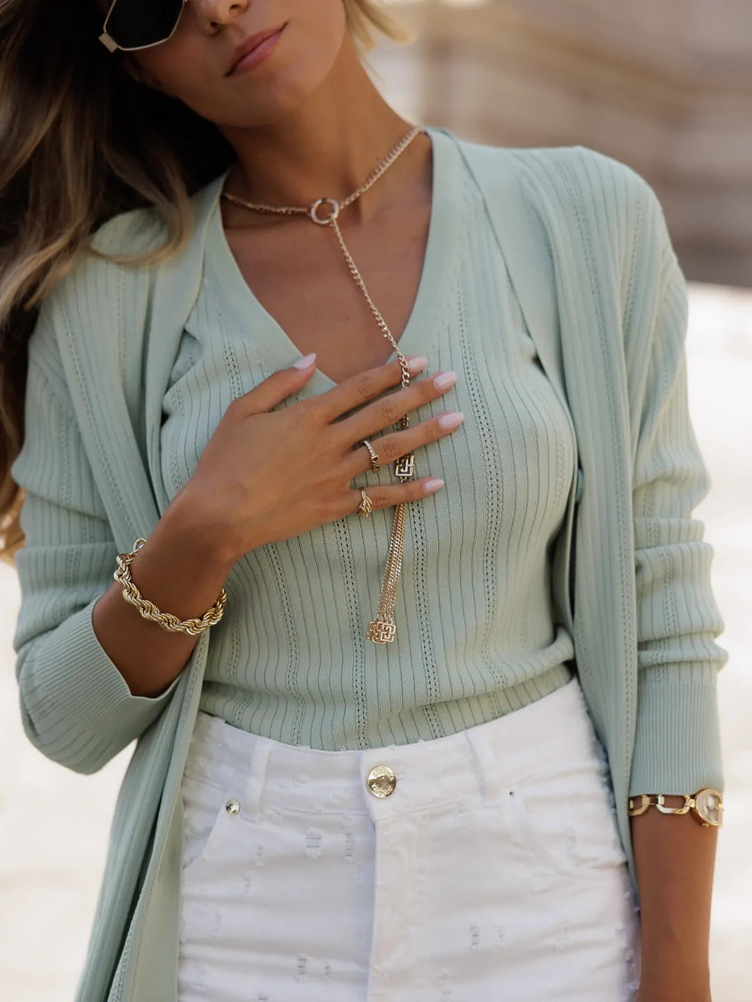 Loose Fitting Knit Jacket - Scripta