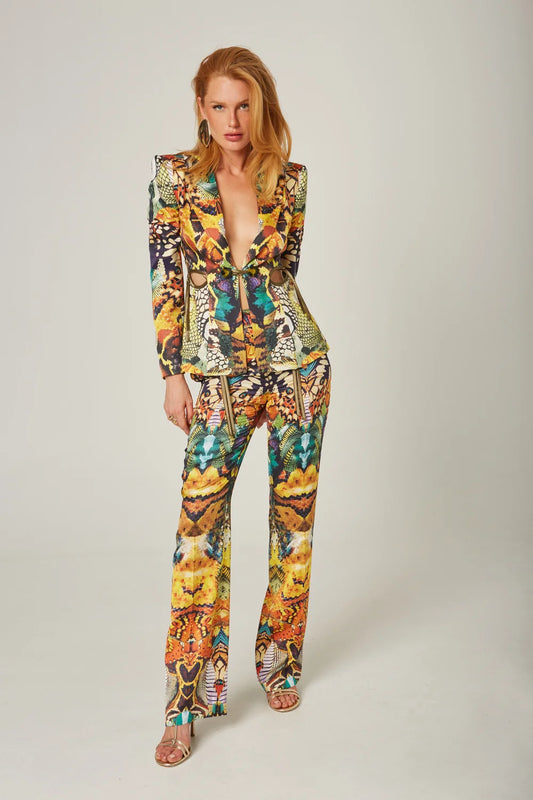 Butterfly Print Trousers - Masavi