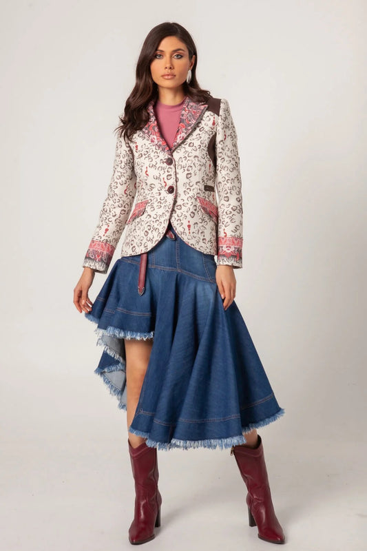 Blazer Ethnique Léo Jacquard