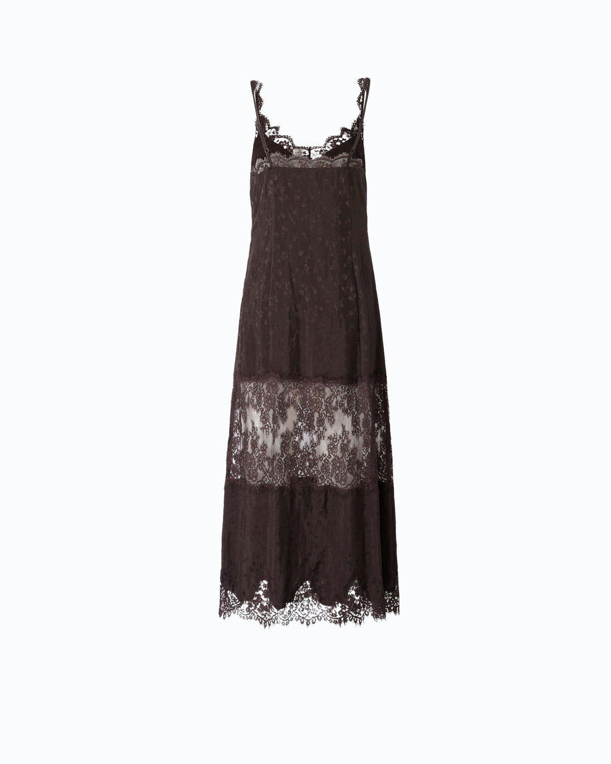 Vestido Midi Lingerie com Renda - Pinko