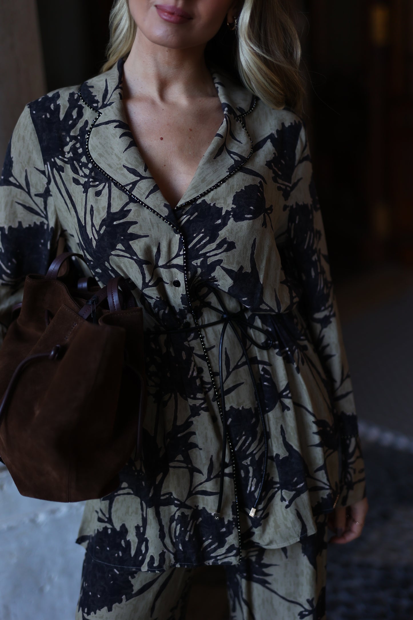 Blusa Estampada Com Decote em V - Scripta