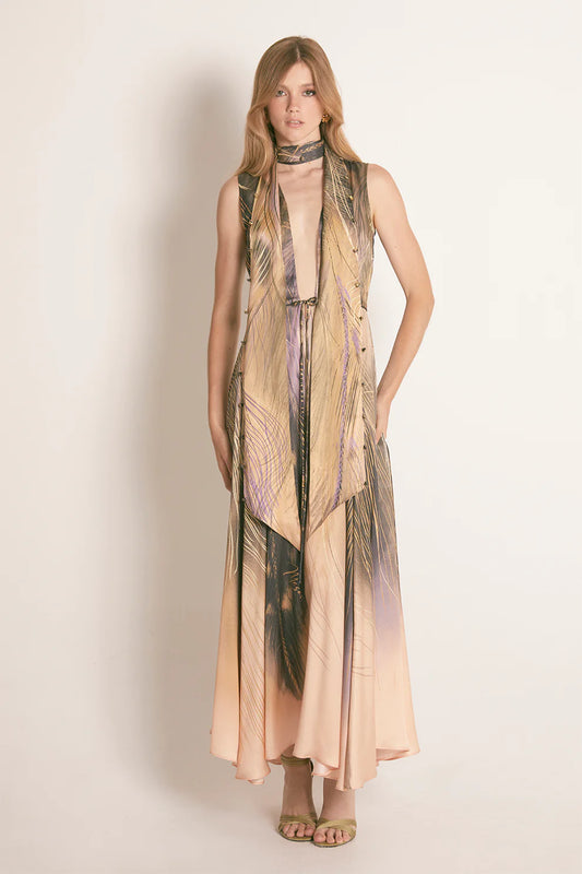 Greta Plumas Maxi Dress - Masavi