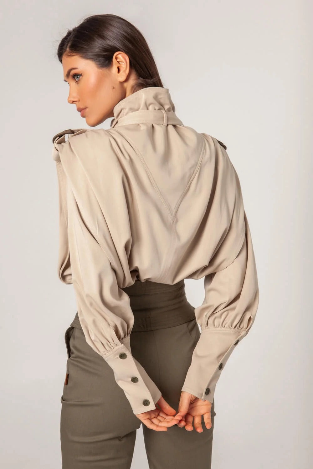 Chemise cargo kaki douce - Masavi