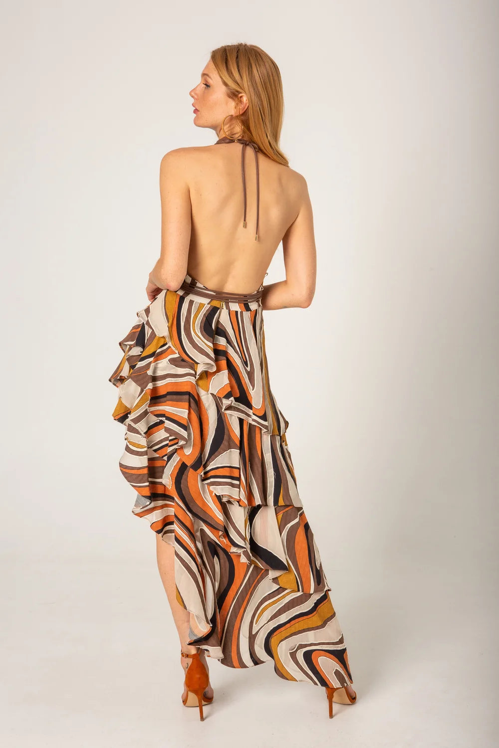 Dexter Asymmetrical Ruffle Dress - Masavi