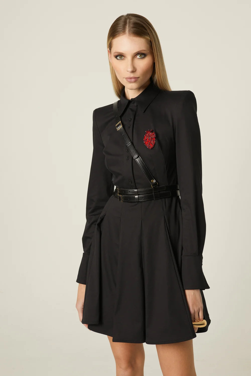 Vestido Curto de Popeline - Masavi