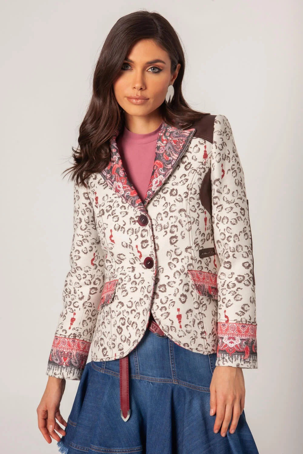 Blazer Ethnique Léo Jacquard