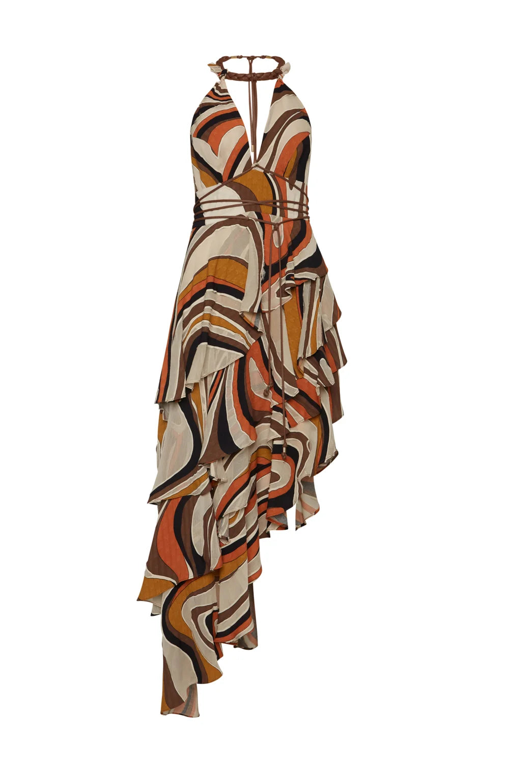 Dexter Asymmetrical Ruffle Dress - Masavi