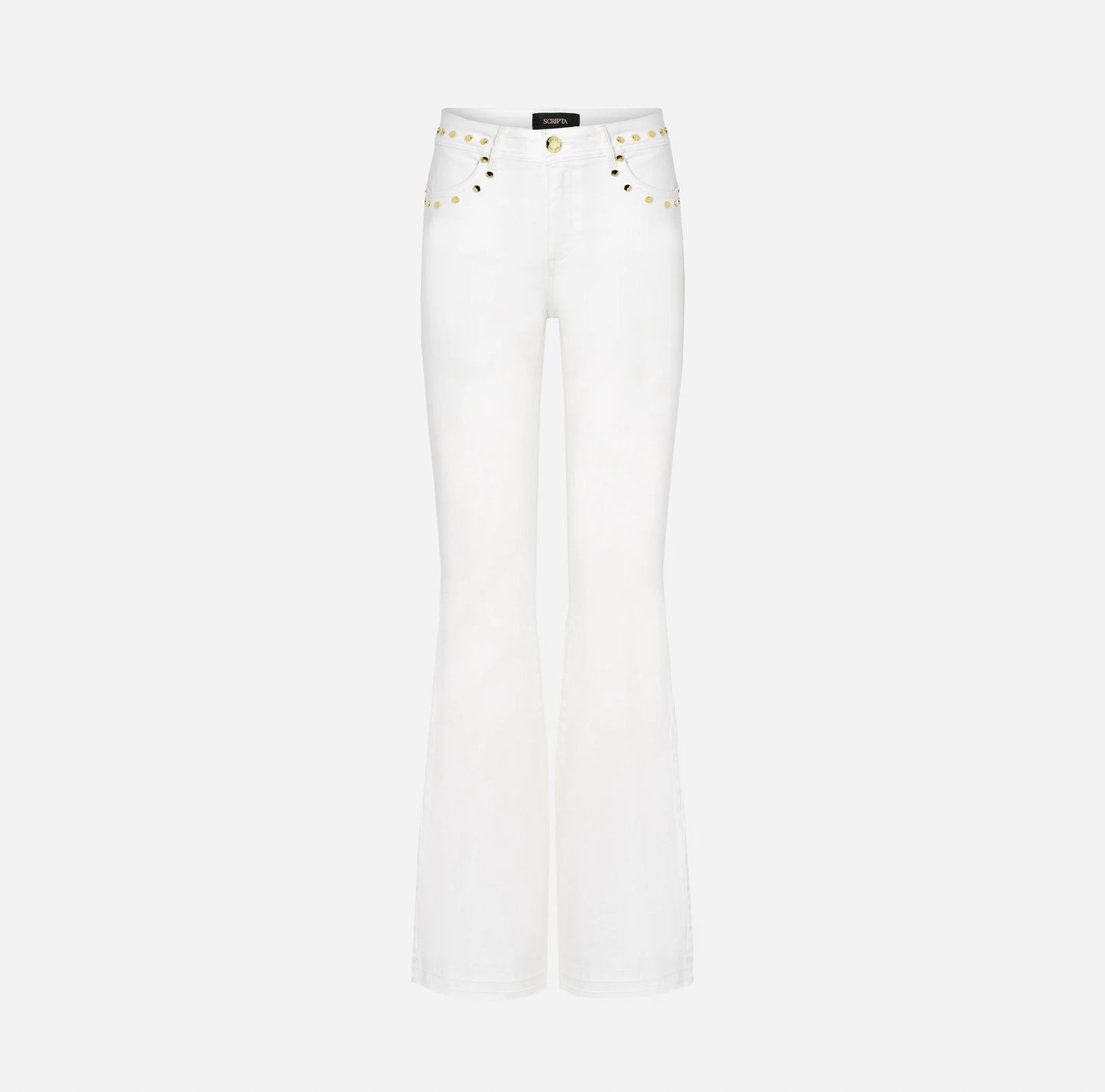 White Jeans with Rivet Detail - Scripta
