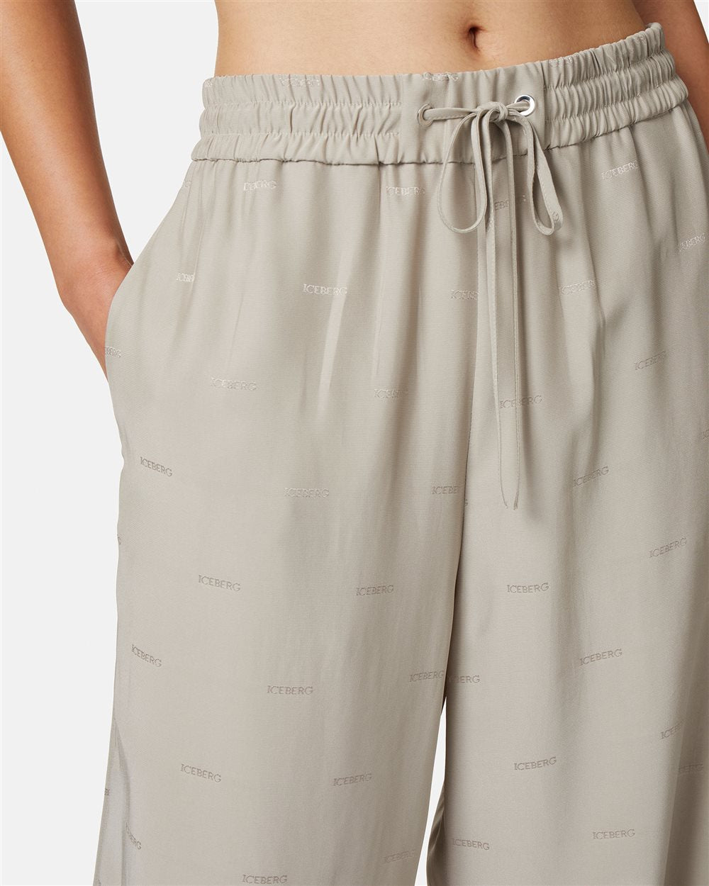 Flowy Logo Trousers - Iceberg