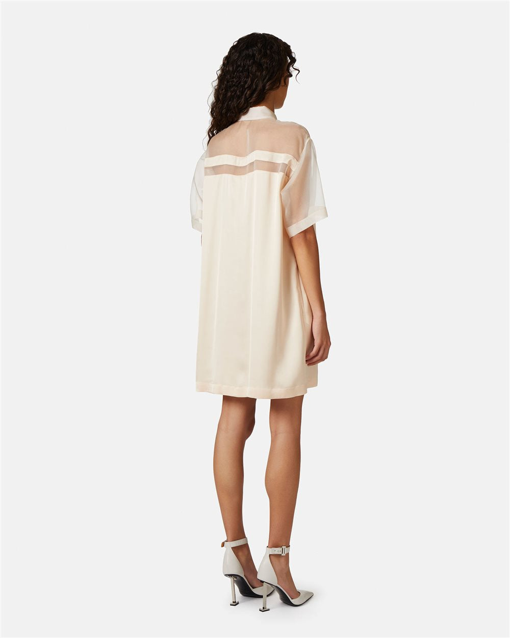 Camiseiro Vestido em Cetim e Organza - Iceberg