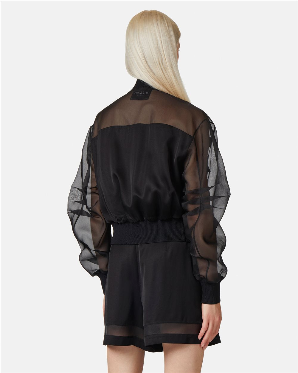 Jaqueta Bomber em Cetim e Organza - Iceberg