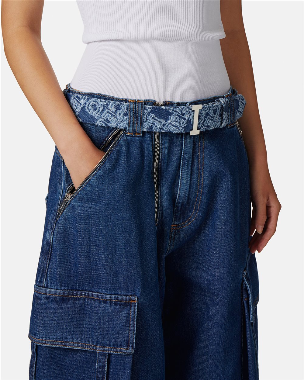 Cinto Denim Com Logo - Iceberg