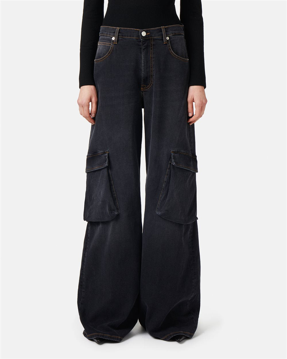 Black Denim 5-Pocket Trousers - Iceberg