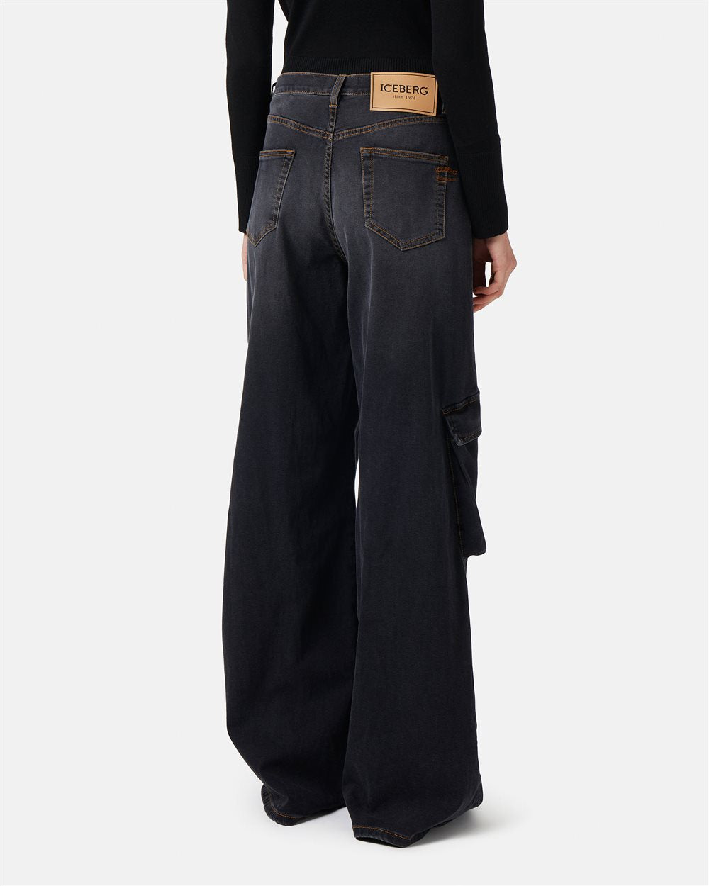 Black Denim 5-Pocket Trousers - Iceberg