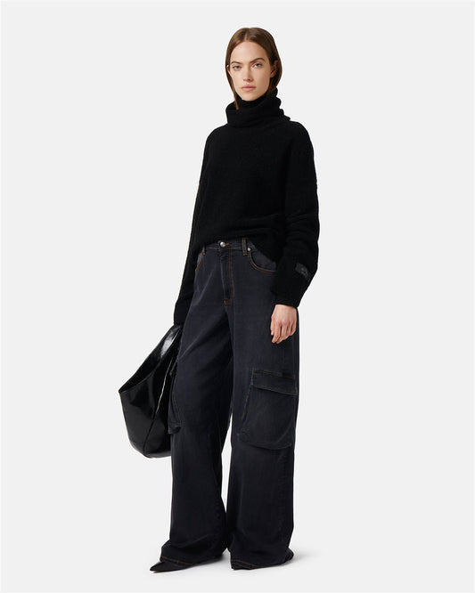 Black Denim 5-Pocket Trousers - Iceberg