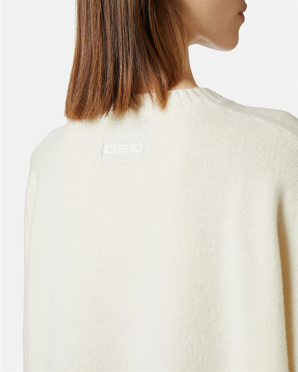 Suéter Oversize de Lã com Gola Redonda - Iceberg