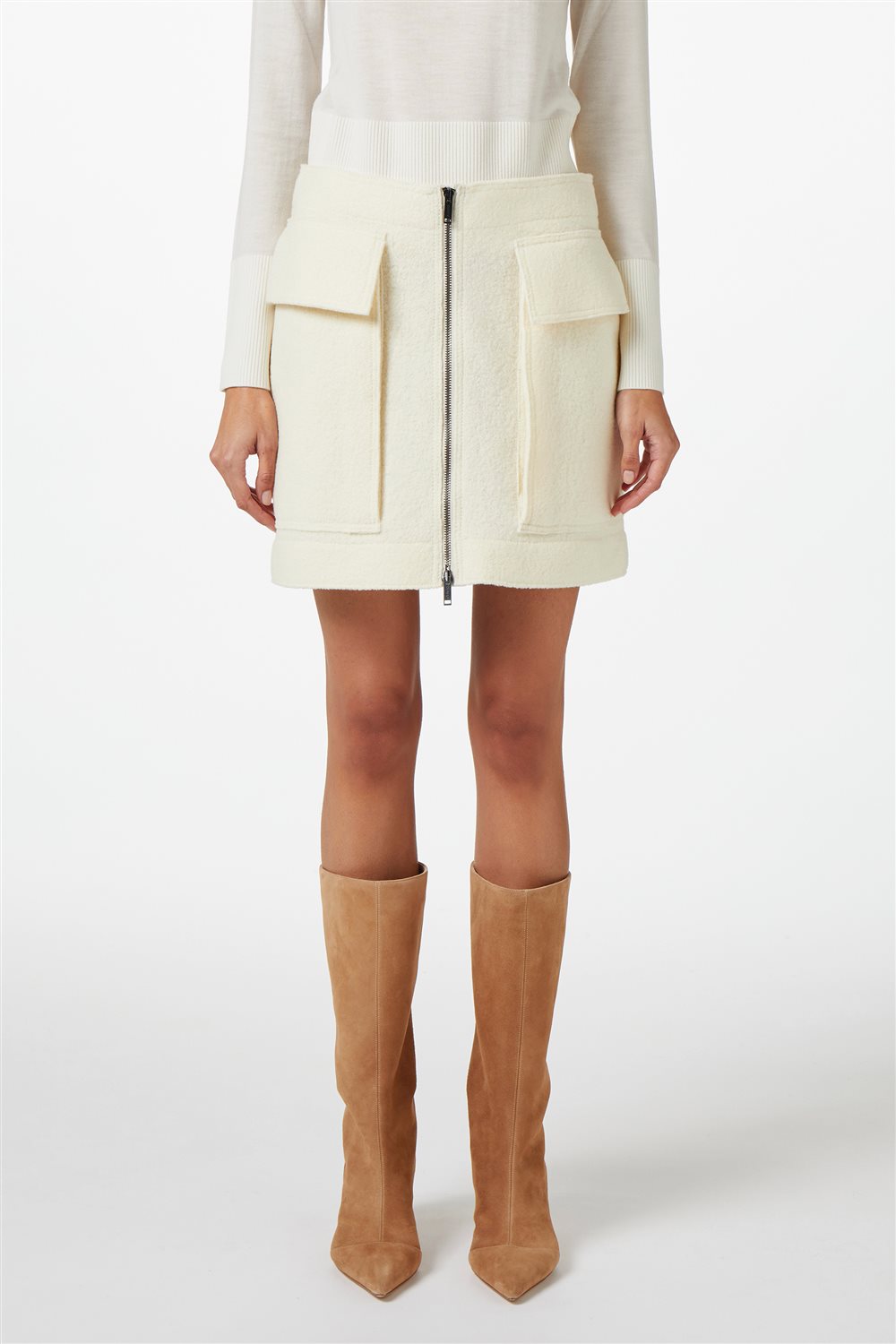 Saia de Lã Bouclé - Iceberg