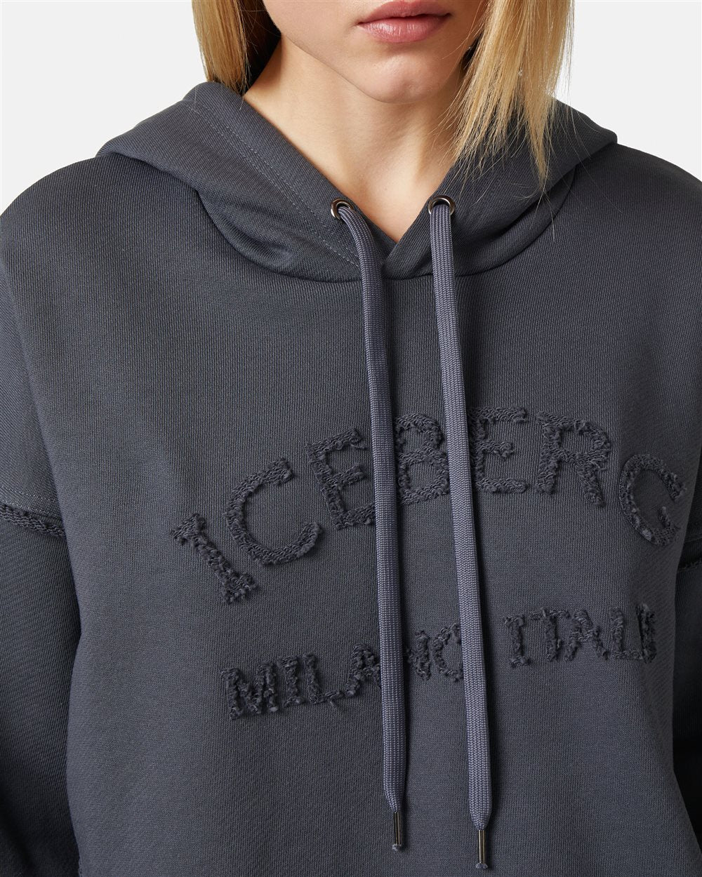 Camisola Cropped com Capuz - Iceberg