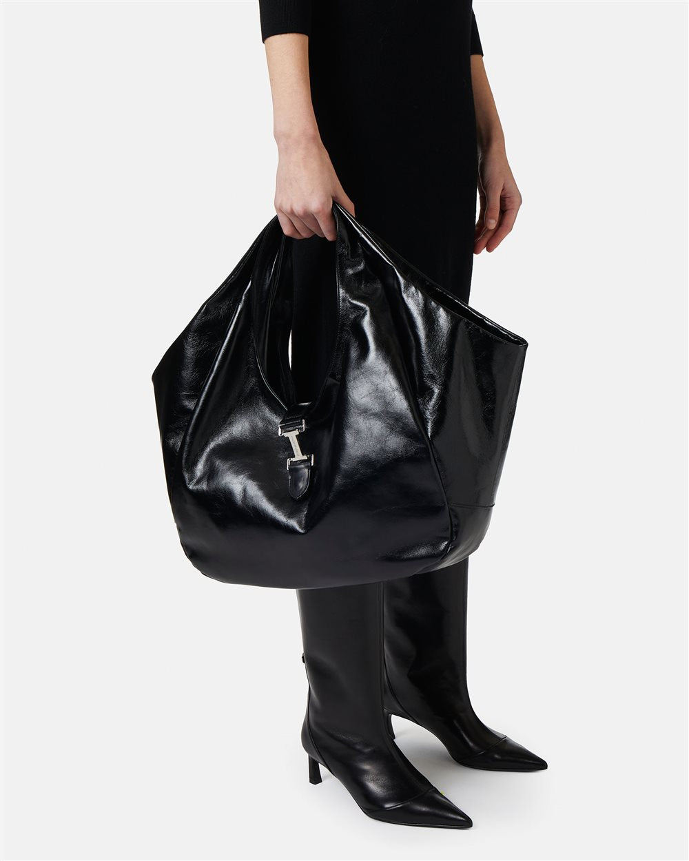 Saco em Pele com Monograma de Logotipo - Iceberg