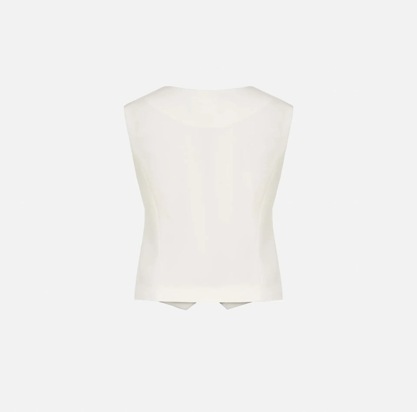 V-neck Vest in Plain Fabric - Scripta