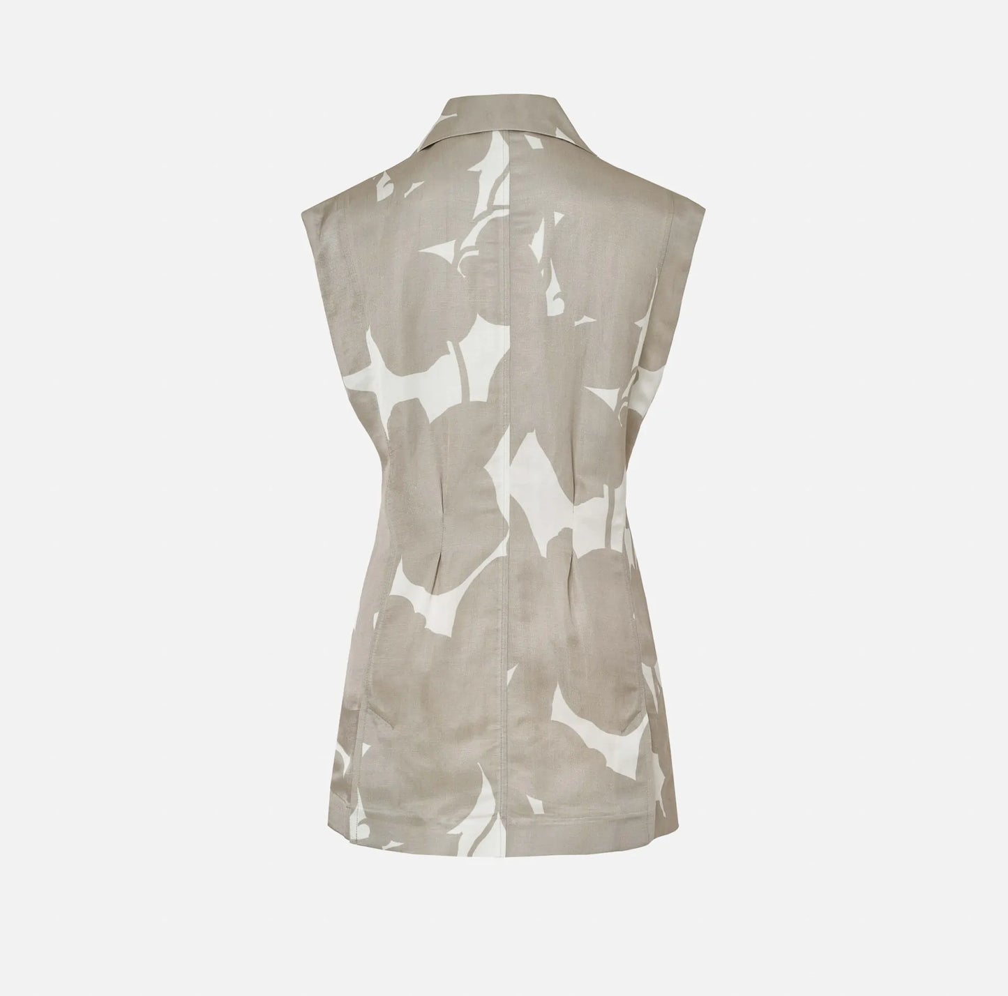 Printed Vest with Shoulder Pads - Scripta