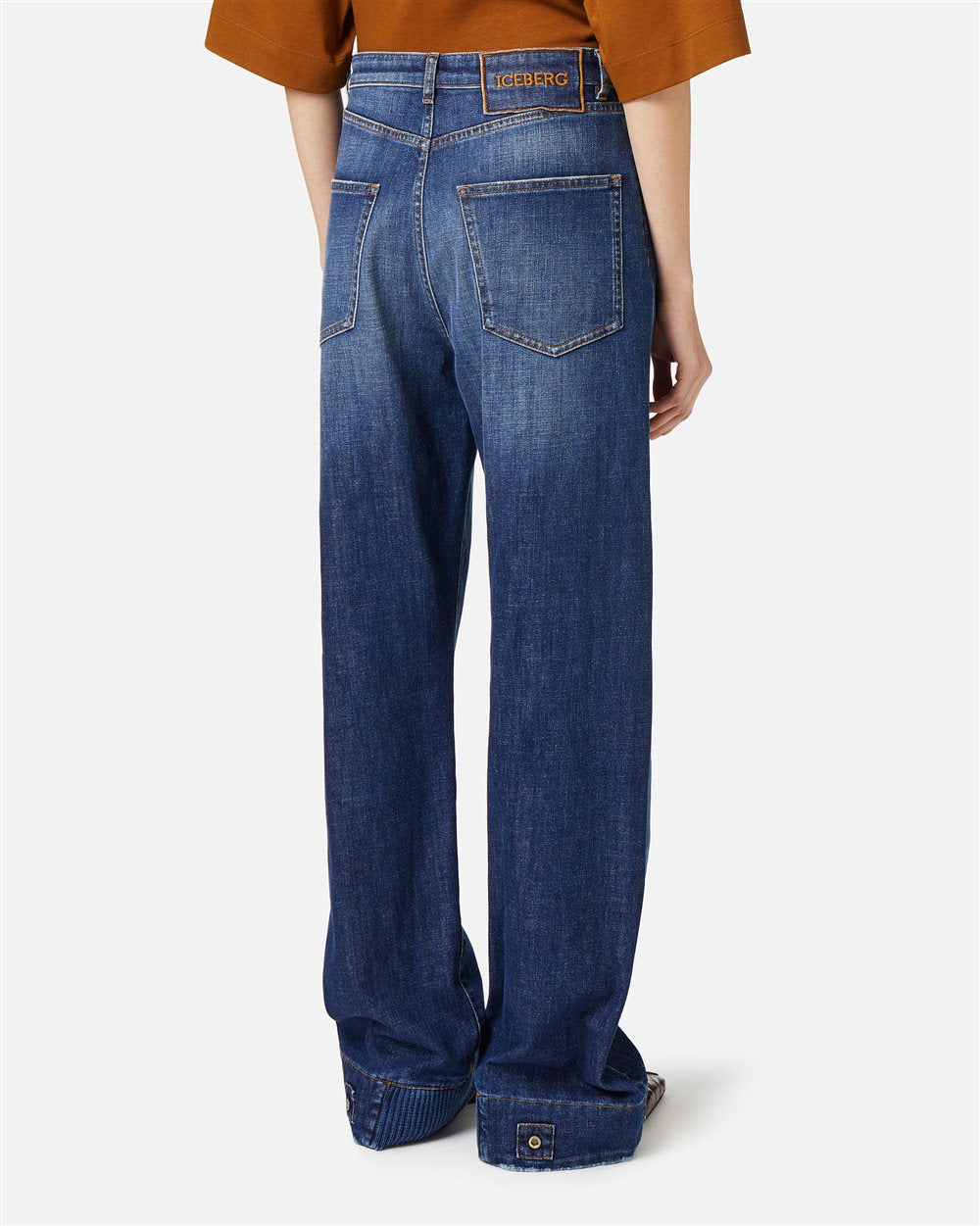 Jeans Indigo Comfort Fit em Denim Stone Wash – Iceberg