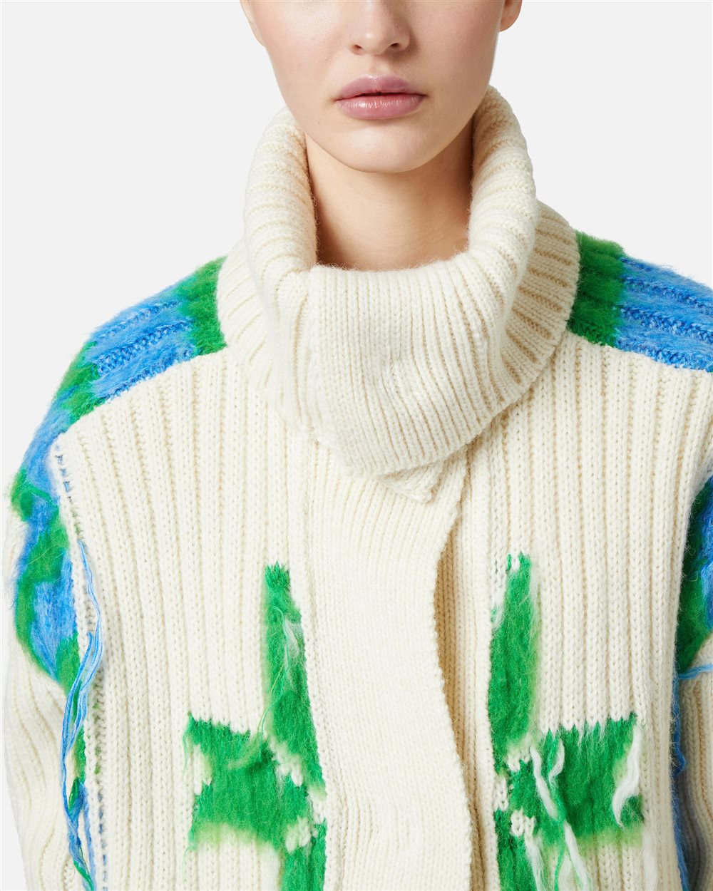 Cardigan em Lã e Alpaca com Textura Artesanal – Iceberg