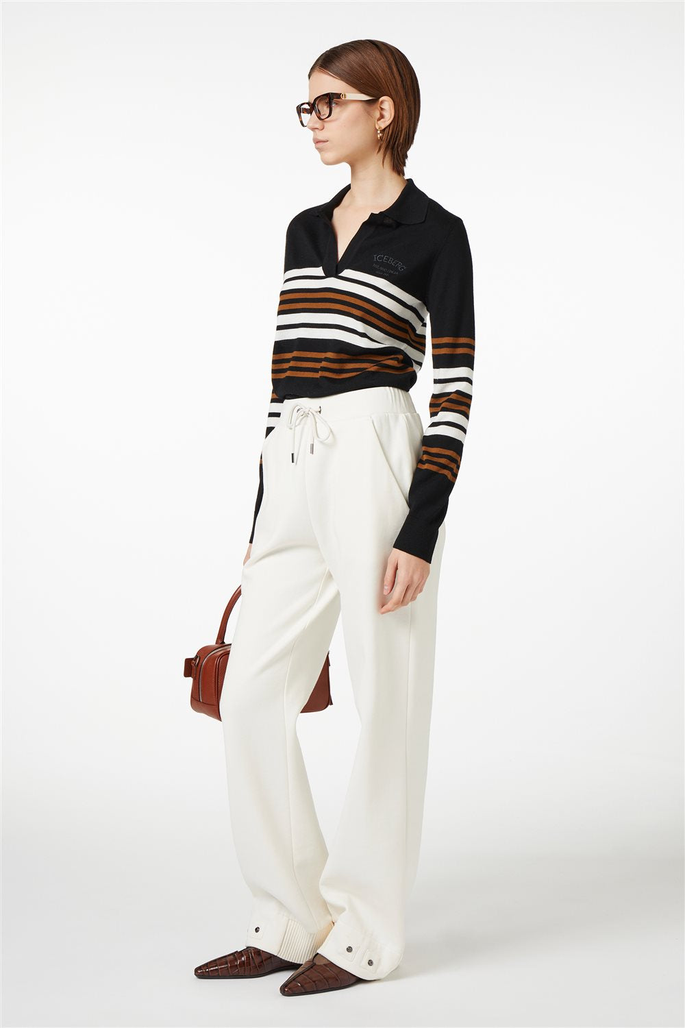 Calças Jogger em Algodão Sustentável Baunilha – Iceberg