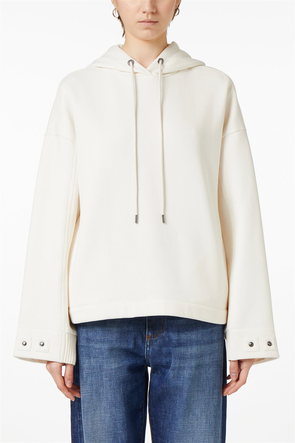 Sweatshirt Relaxed Fit com Capuz em Algodão Sustentável Baunilha – Iceberg