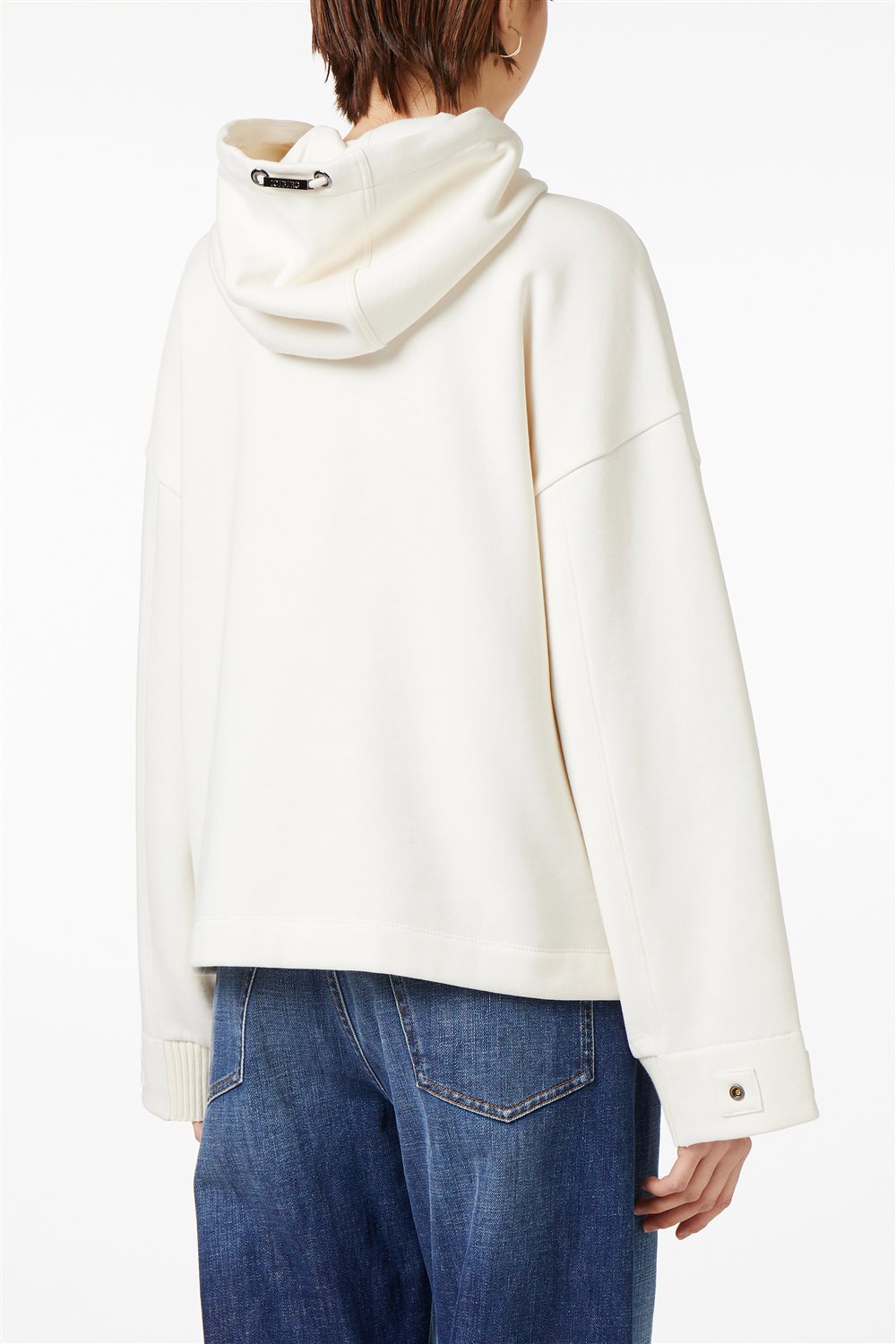 Sweatshirt Relaxed Fit com Capuz em Algodão Sustentável Baunilha – Iceberg