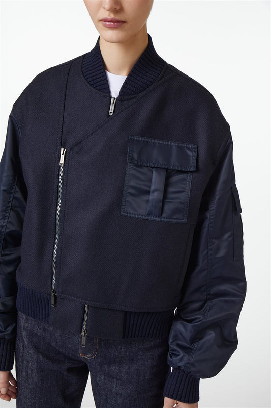 Casaco Comfort Fit em Tecido e Nylon com Fecho de Logótipo – Iceberg