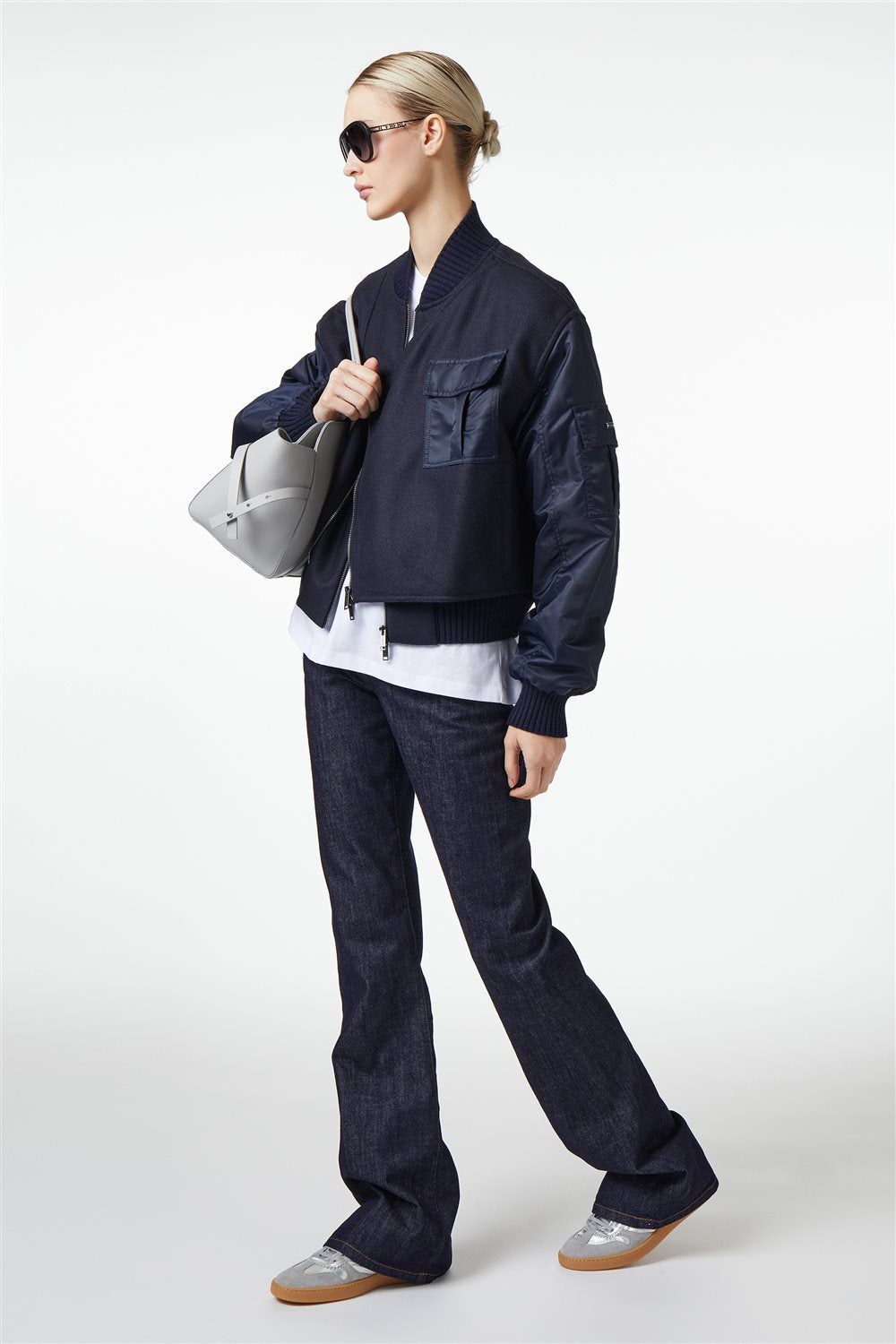 Casaco Comfort Fit em Tecido e Nylon com Fecho de Logótipo – Iceberg