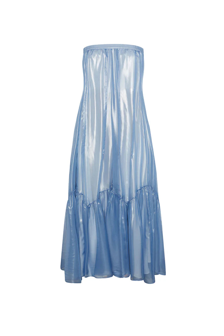 Vestido Maxi Quillas Azul Sirian Glow Sky - Masavi
