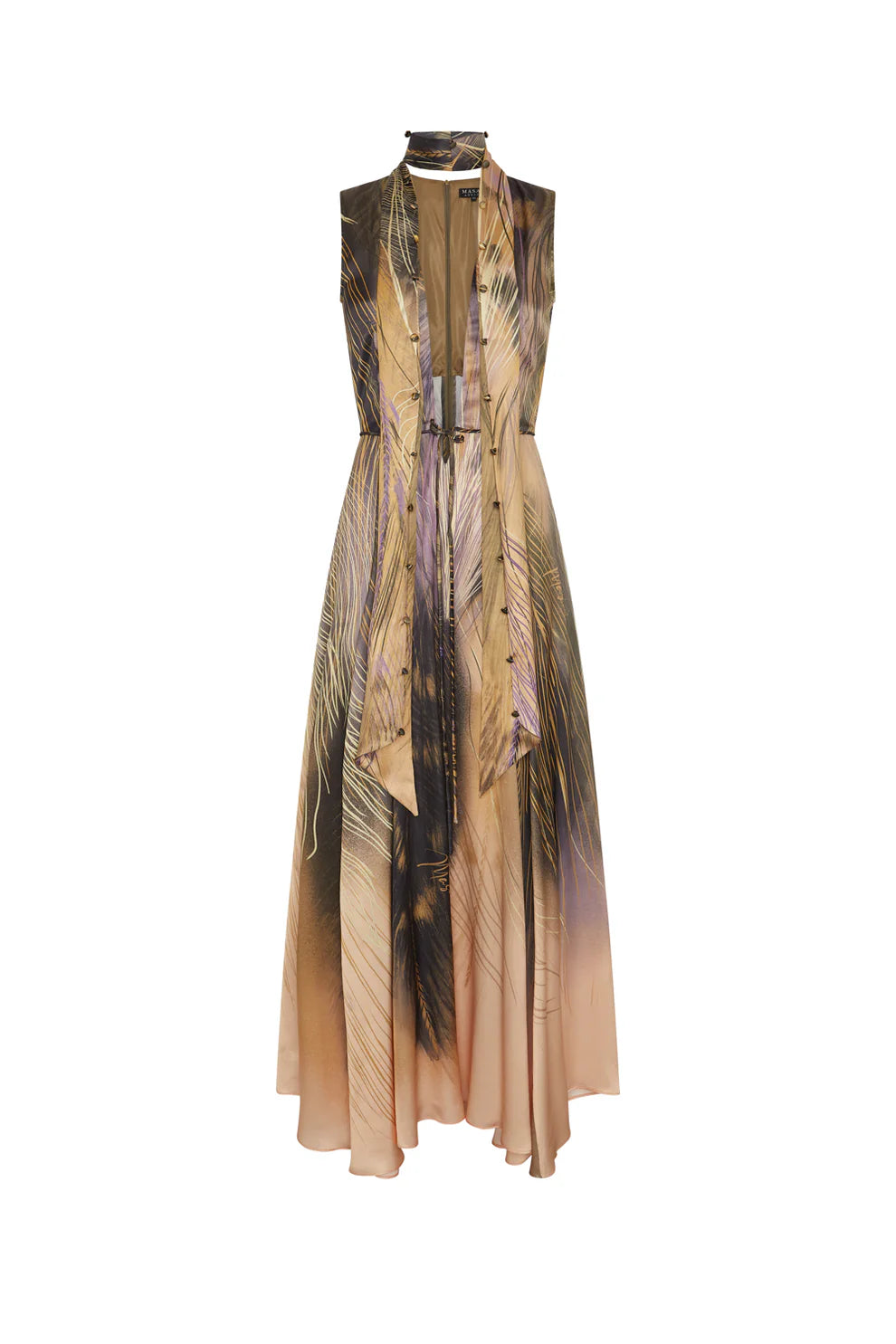 Vestido Maxi Greta Plumas - Masavi